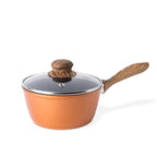 Copper Non-Stick Saucepan with Lid - 18cm, by Nuovva