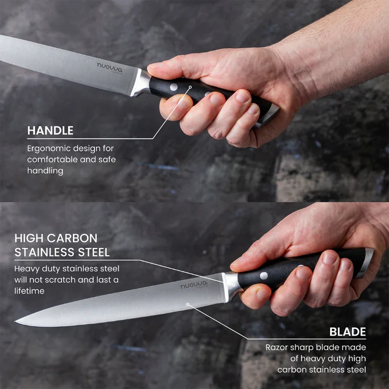 Professional High Carbon Steel Kitchen Single & Sets Knives  (Multiple Variants), by Nuovva