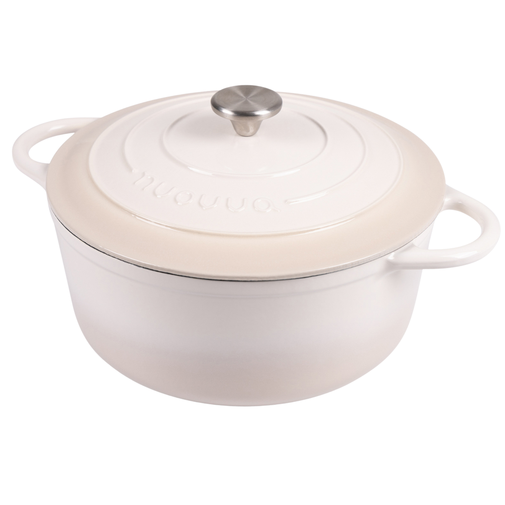 Cream Cast Iron Dutch Oven, Casserole Pot - 28cm, 6L