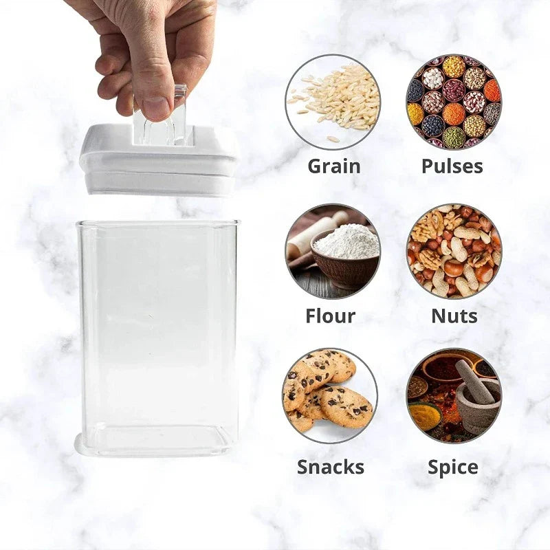 5-Piece Food Storage Containers (Black/White Lid), by Nuovva