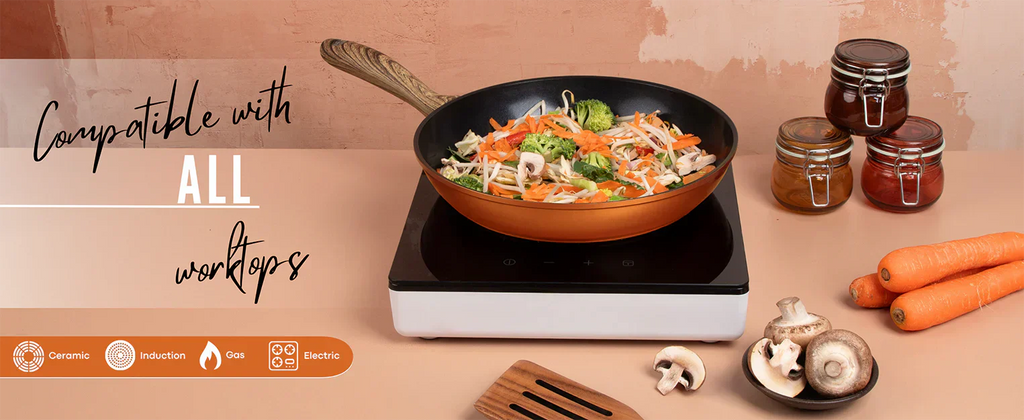 Copper Induction Non-Stick Frying Pan - (Multiple Sizes) by Nuovva