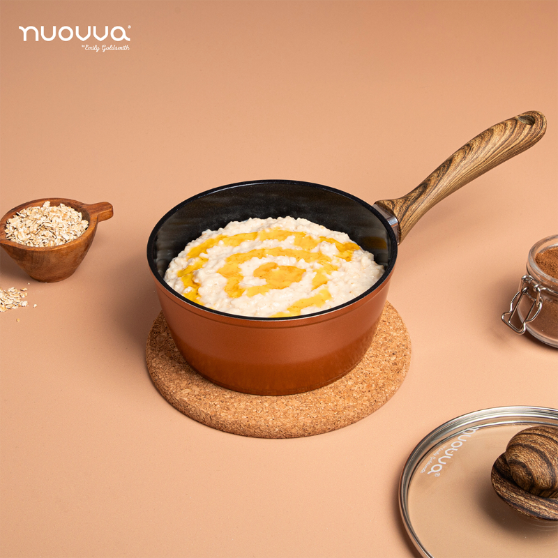 Copper Non-Stick Saucepan Set with Lid (2 Piece / 3 Piece) by Nuovva