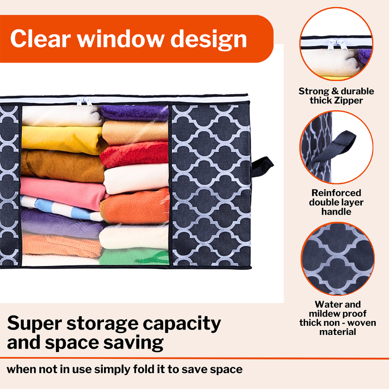 Large Clothes Storage Bag - 90L - Sets of 3 Pcs, 5 Pcs and 8 Pcs, by STACKZY