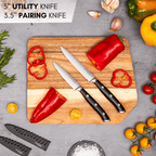 Stainless Steel Paring And Utility Knife Set - 2Pcs, by Nuovva